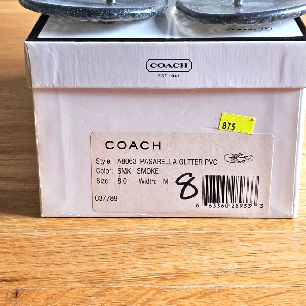 Coach Pasarella Butterfly Smoke Y2K Jelly Sandals Flip Flops Summer Beach Size 8 - Picture 7 of 12